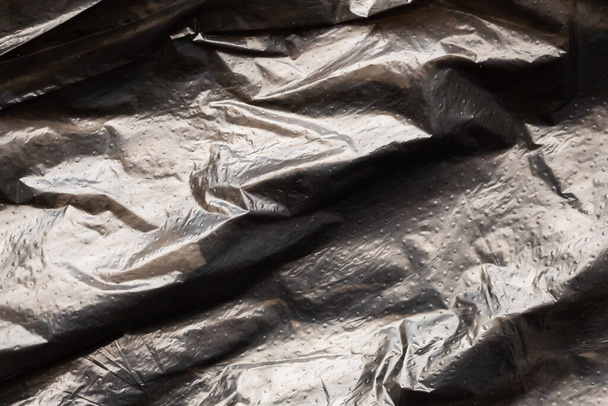 Black plastic bag texture background - Foto, Imagem