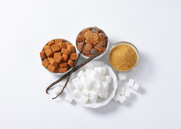 Erilaiset sokerityypit - Valokuva, kuva