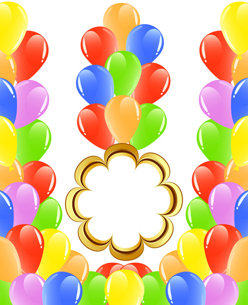 Vector illustration of a bunch of balloons with space for text. - Vecteur, image