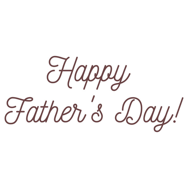 happy father 's day greeting card with text - Vecteur, image