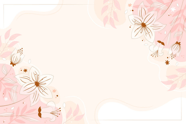 abstract flowers background, vector illustration - Vetor, Imagem