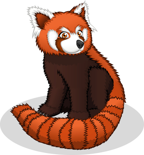 Wysokiej jakości Red Panda wektor ilustracja kreskówka - Wektor, obraz