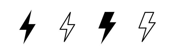 ライトニングアイコンベクトル。電気信号と記号。パワー・アイコン。エネルギー記号 - ベクター画像