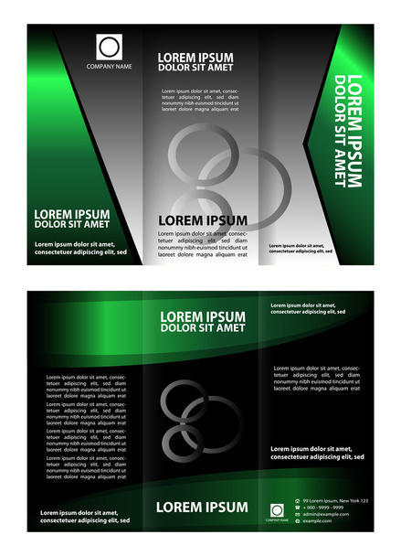 gevouwen brochureontwerp - Vector, afbeelding