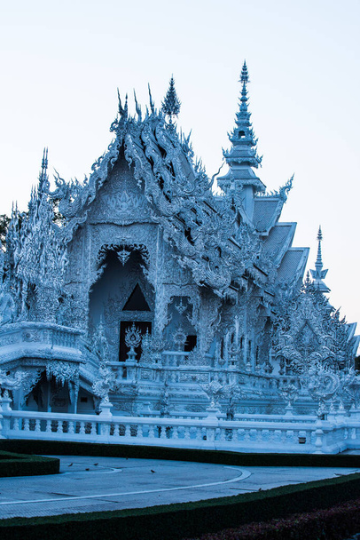 Rong Khun temple in Chiang Rai province, Thailand. - Φωτογραφία, εικόνα