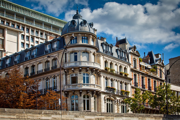 typische Franse architectuur gevels, Parijs - Foto, afbeelding