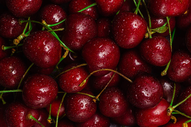 cherry close-up. cherry macro - Foto, imagen