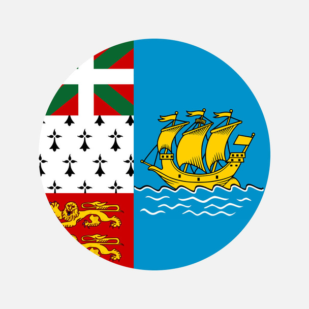 サンピエール島とミクロンの旗独立記念日や選挙のためのシンプルなイラスト - ベクター画像