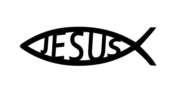 vector illustration of a fish symbol, Christian symbol, Jesus, Christianity - Vector, Image