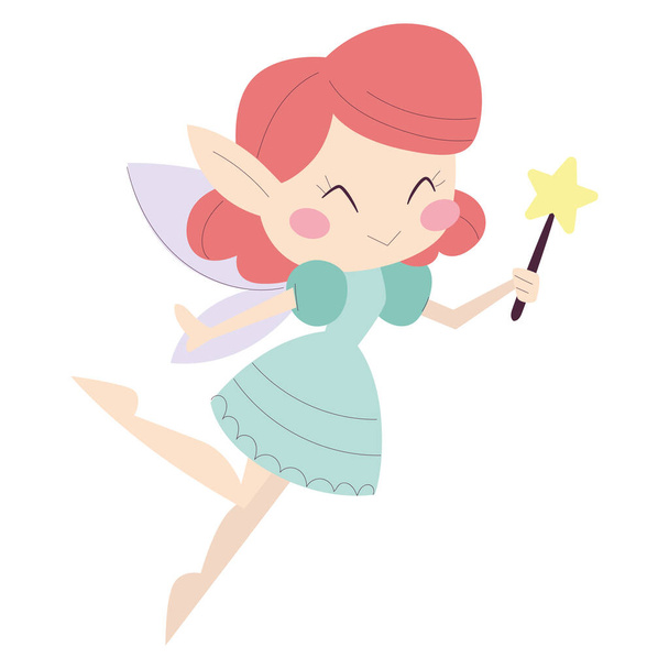 Isolated cute female fairy character sketch icon Vector illustration - Vektor, obrázek