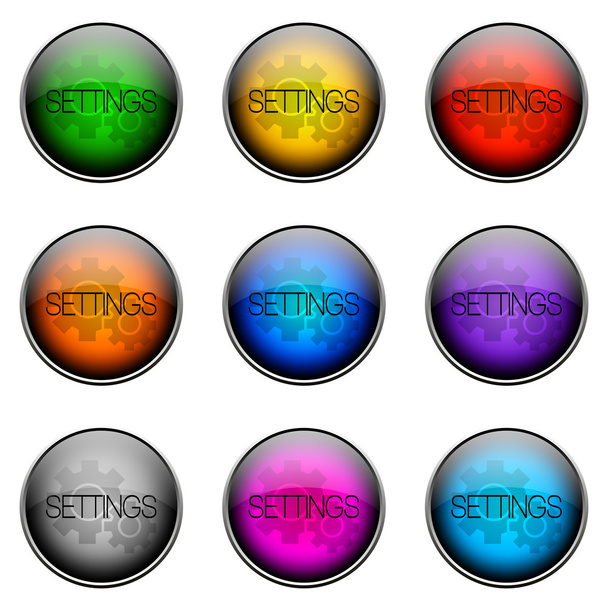 Button Color SETTINGS - Photo, Image