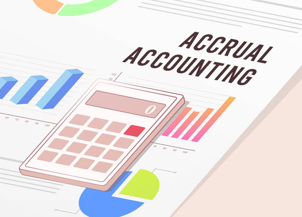 Accrual Accounting - πληρωμές ρεκόρ και τα έξοδα όταν κερδίζονται ή πραγματοποιούνται. Αντιτίθεται στη λογιστική ταμειακής βάσης. Εικονογράφηση φορέα δημοσιονομικής διαχείρισης και υποβολής εκθέσεων. - Διάνυσμα, εικόνα