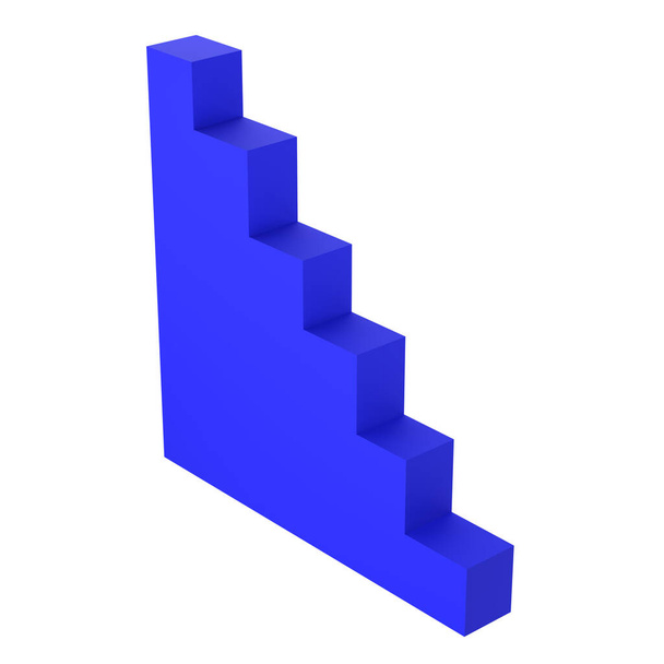 3D Abstract Σκούρο μπλε σκάλα σκηνή απομονώνονται με απόκομμα μονοπάτι. αρχιτεκτονική δομή Minimal τοίχο mockup βιτρίνα στάδιο προϊόντος. Σύγχρονη ελάχιστη αφηρημένη απεικόνιση για διαφημιστικά προϊόντα - Φωτογραφία, εικόνα
