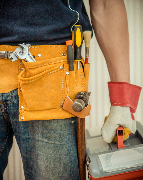 man with tools - Foto, Bild