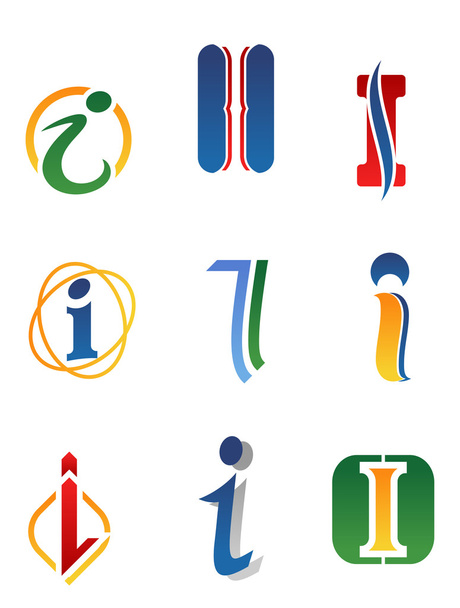 alfabet de letter i - Vector, afbeelding
