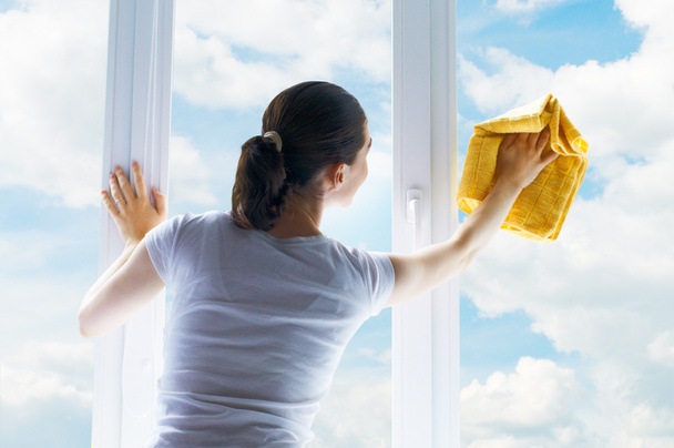 lavado de ventanas
 - Foto, Imagen