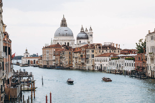 Venice Cathedral Grand Canal Gondola. High quality photo - Photo, Image