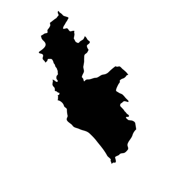 Lima provincia mapa, región Perú. Ilustración vectorial. - Vector, Imagen