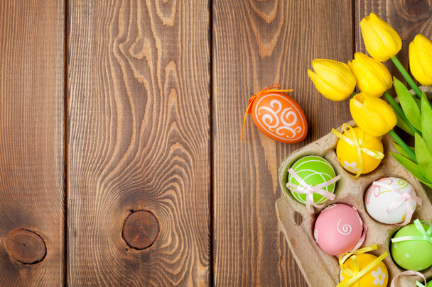 Húsvéti dekorációk háttér - Fotó, kép
