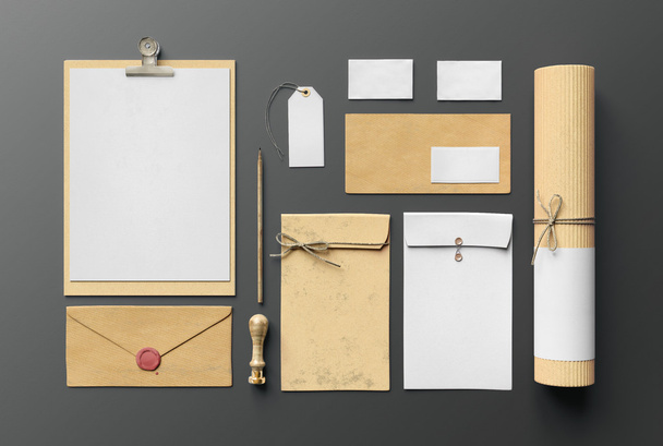 Set of paper branding elements - Fotó, kép