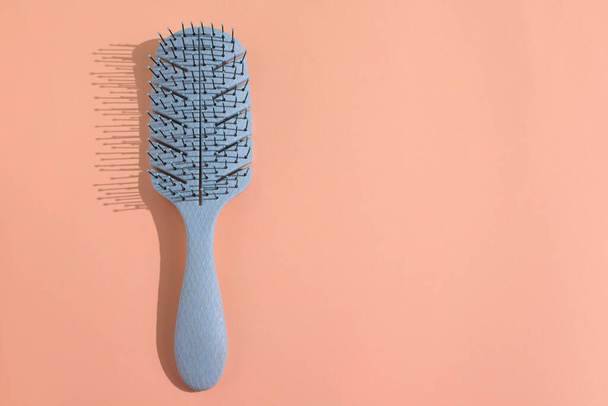 Hairbrush, modern brush for hair, accessories, copy space - Photo, Image