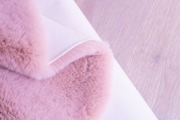 pink fur background,fluffy powdery carpet. - Fotografie, Obrázek