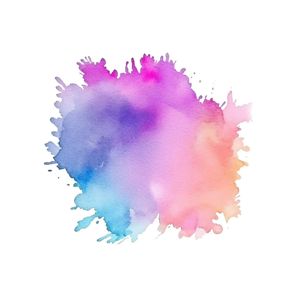 Watercolor brush stroke and texture. Grunge vector abstract hand - painted element - Wektor, obraz