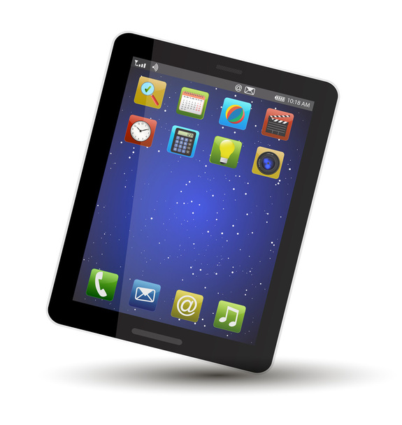 Tablet computer with touchscreen - Vector, Imagen