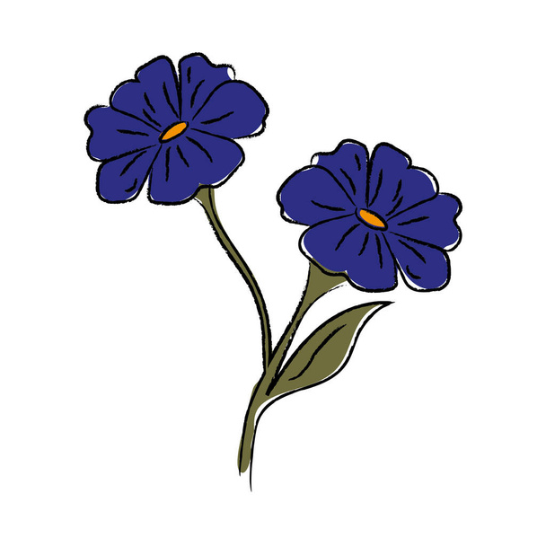 Isolated colored realistic flower sketch Vector illustration - Wektor, obraz