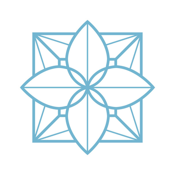 Abstract geometric logo design symbol. Beauty industry ornamental vector icon design. - Vektör, Görsel