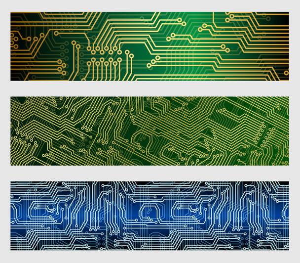 Bandiere Web del circuito stampato
 - Vettoriali, immagini