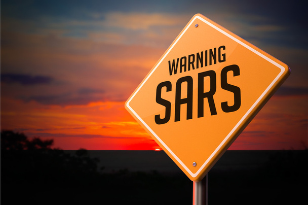 Sars on Warning Road Sign. - Photo, Image