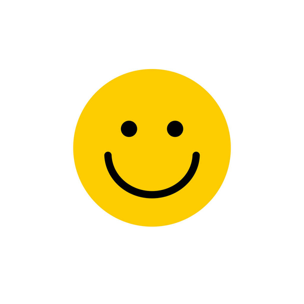 gelbes Smiley Gesicht Emoticon-Symbol - Vektor, Bild