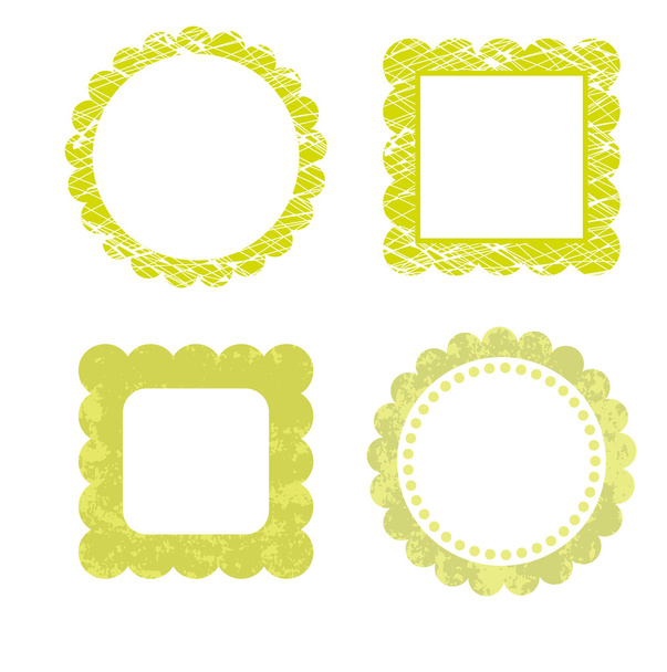 Scalloped frames - Vector, afbeelding