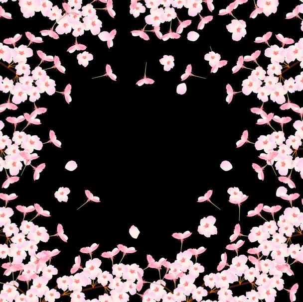 桜の背景 - ベクター画像