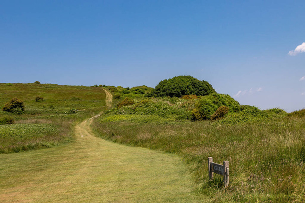 A pathway along the cliffs, at Eastbourne in Sussex - Valokuva, kuva