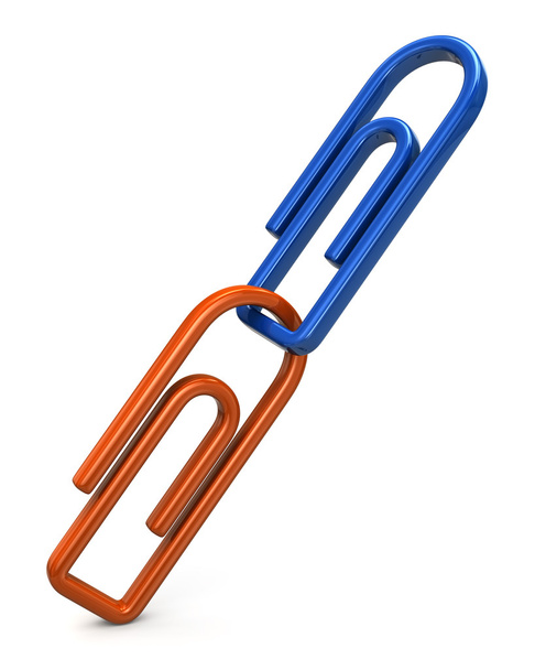 Two  paper clips - Zdjęcie, obraz