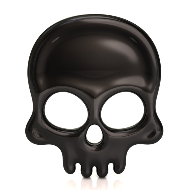 Skull icon on white - Zdjęcie, obraz