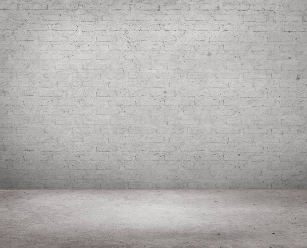 Empty room of cement floor with gray room or concrete wall texture background - Photo, Image