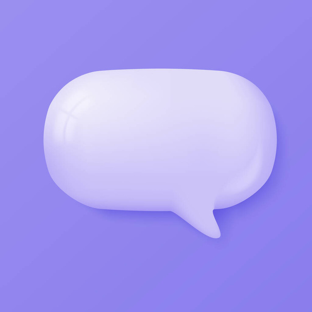 3d speech bubbles. Conversation to comment. empty text frame - Vetor, Imagem