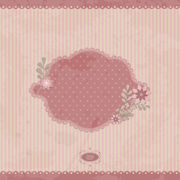 Vintage abstract card background with splashes, laces and flowers. Vector illustration - Vektor, kép