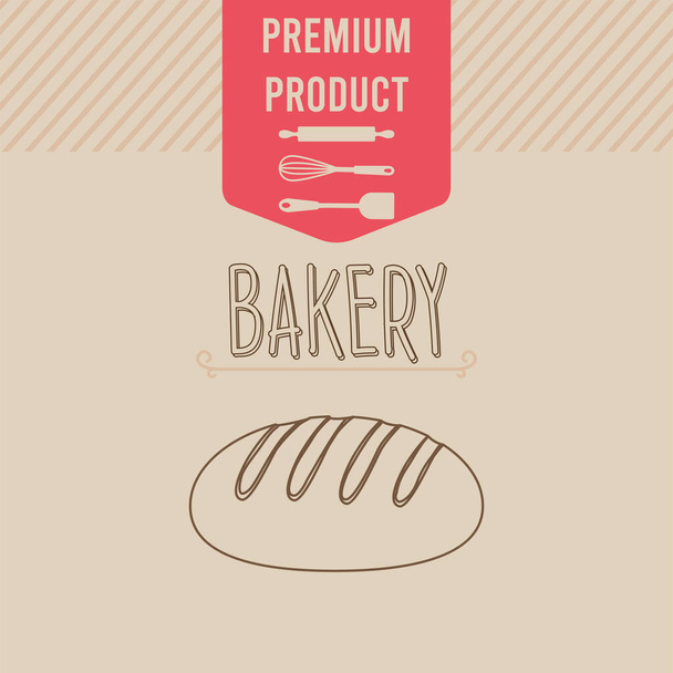 Isolated bread sketch bakery product icon Vector illustration - Vetor, Imagem