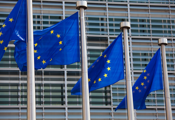 Euroopan liput, Bryssel - Valokuva, kuva