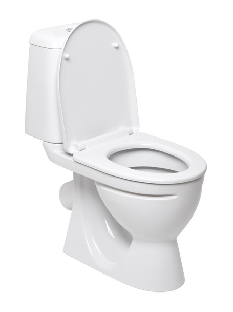 Toilettenschüssel auf weißem Hintergrund - Foto, Bild