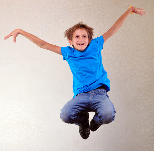 portrait of child  jumping and dancing - Фото, изображение