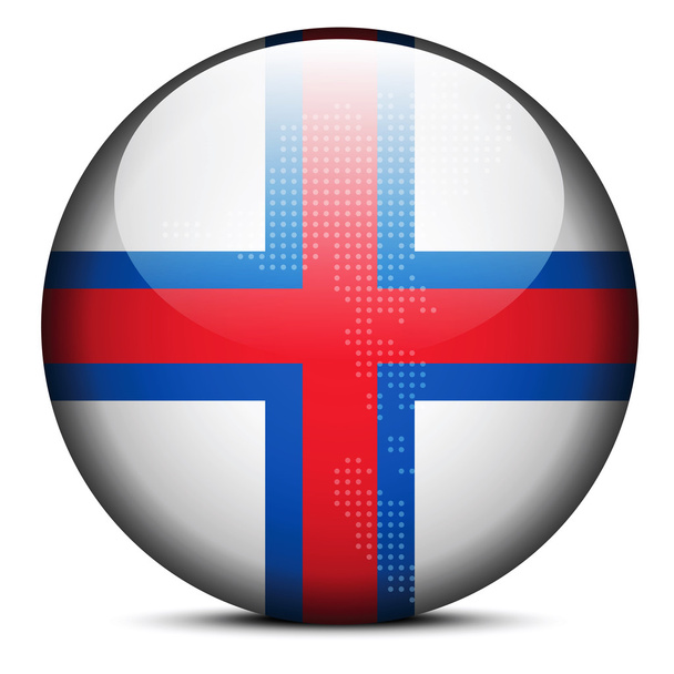 Mappa con Dot Pattern sul pulsante di bandiera delle Isole Faroe
 - Vettoriali, immagini