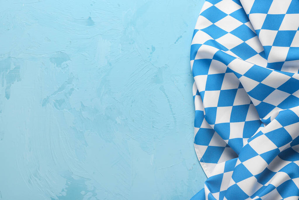 Flag of Bavaria on blue background - Fotó, kép