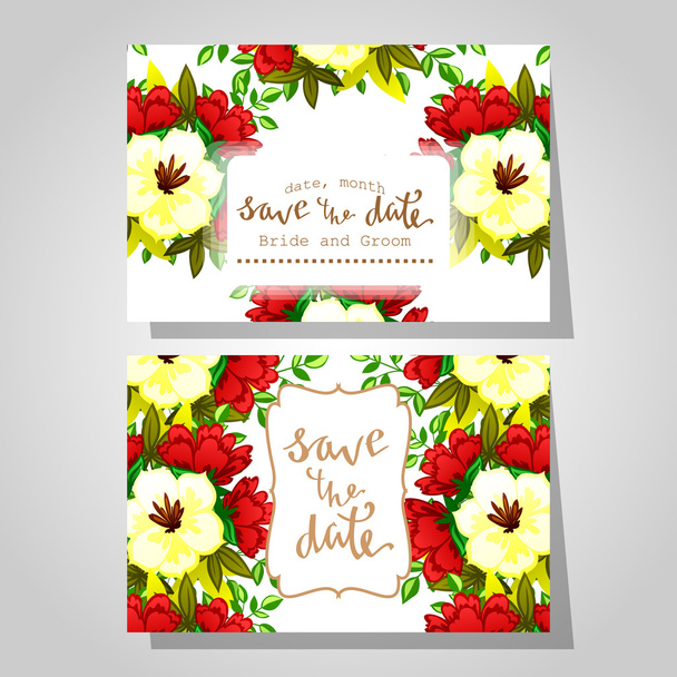 Wedding invitation cards - Διάνυσμα, εικόνα