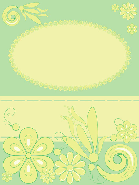 Floral greeting card - Vetor, Imagem
