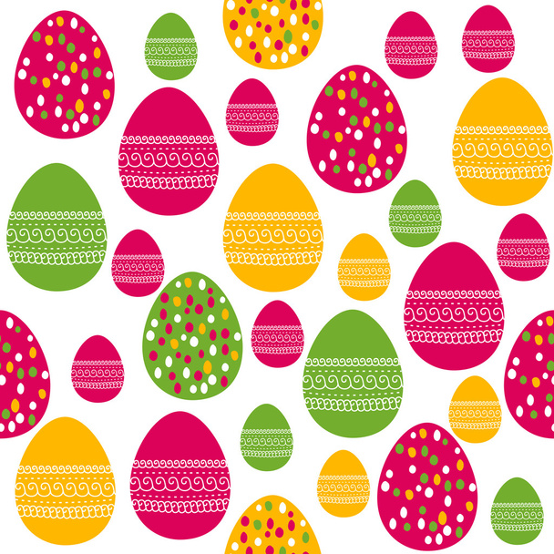 Seamless pattern with painted easter eggs - Vektor, Bild